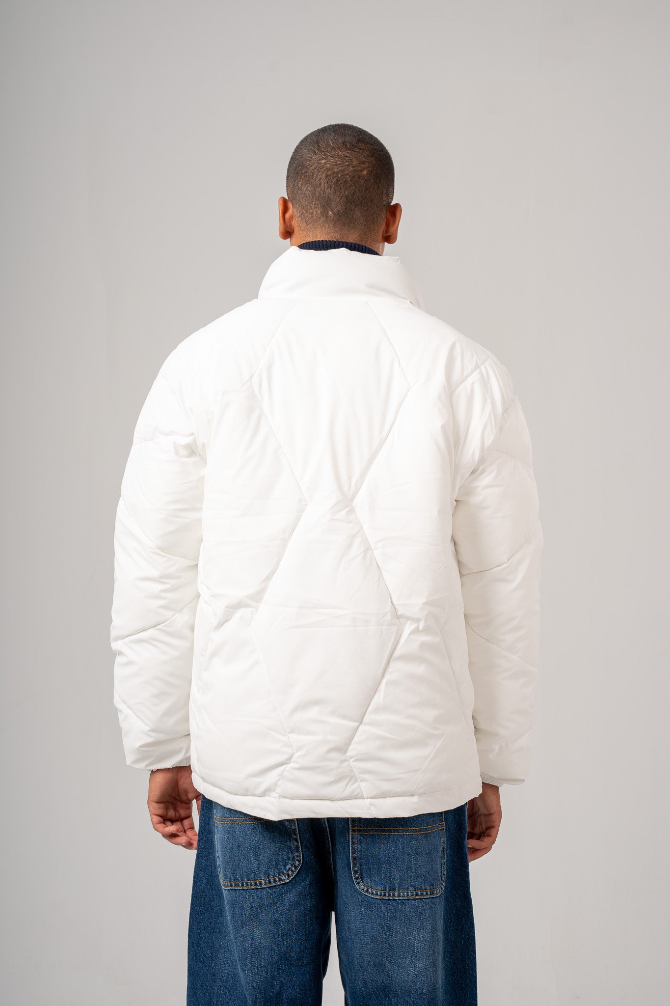 White Basic Puffer Jacket